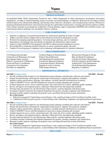 Resume Template 1
