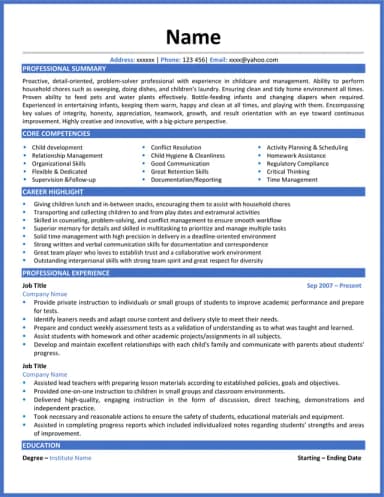Resume Template 5